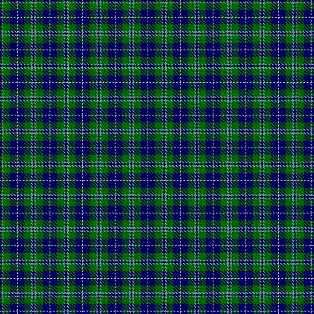 The Douglas sett as rendered by the Scottish Register of Tartans from the registered threadcount.